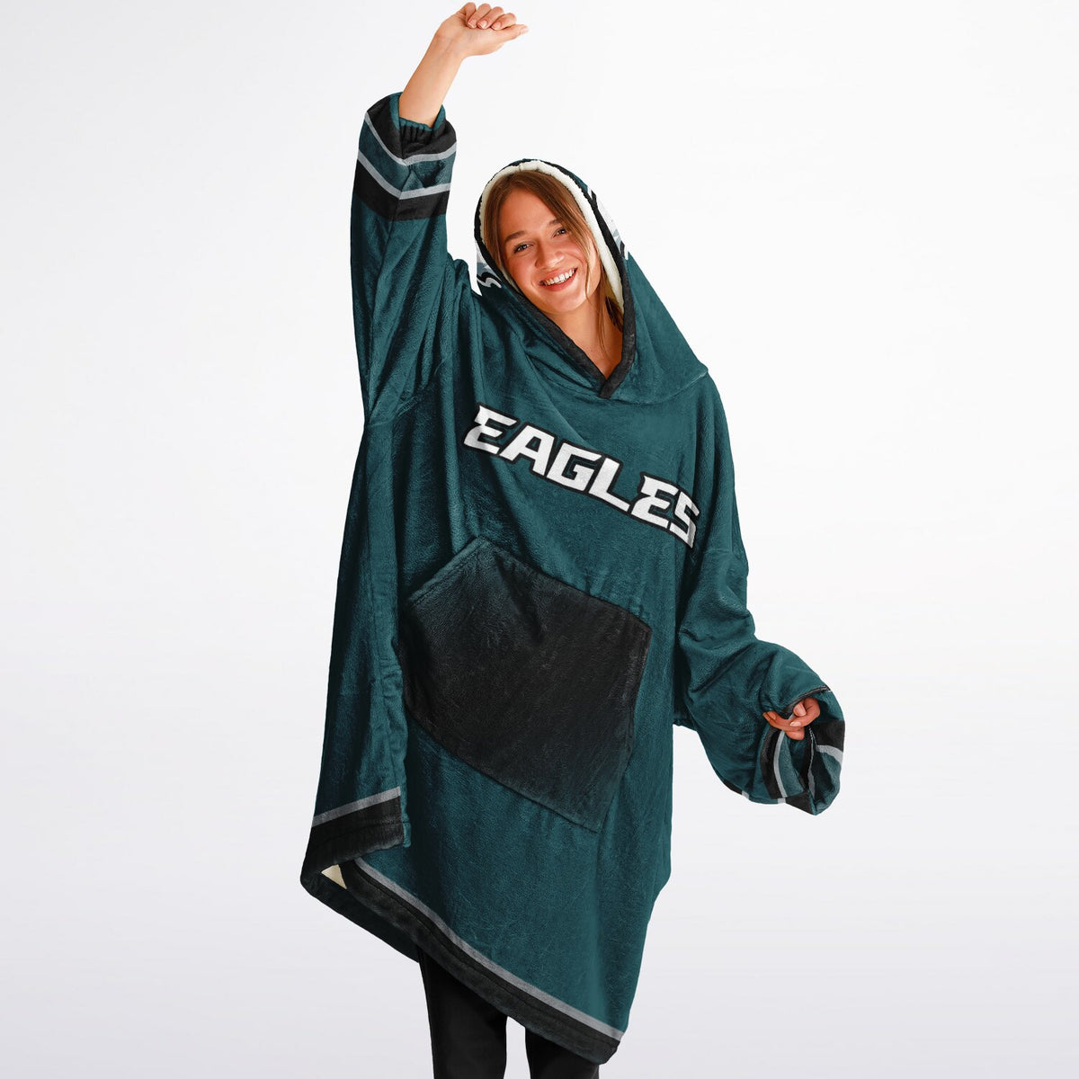 Eagles Victory Green Adult Game Day Lounge Hoodie Super Bowl Edition