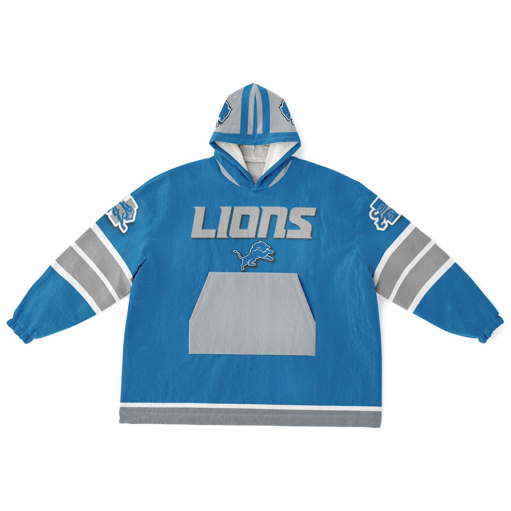Detroit Lions Blue Adult Game Day Lounge Hoodie