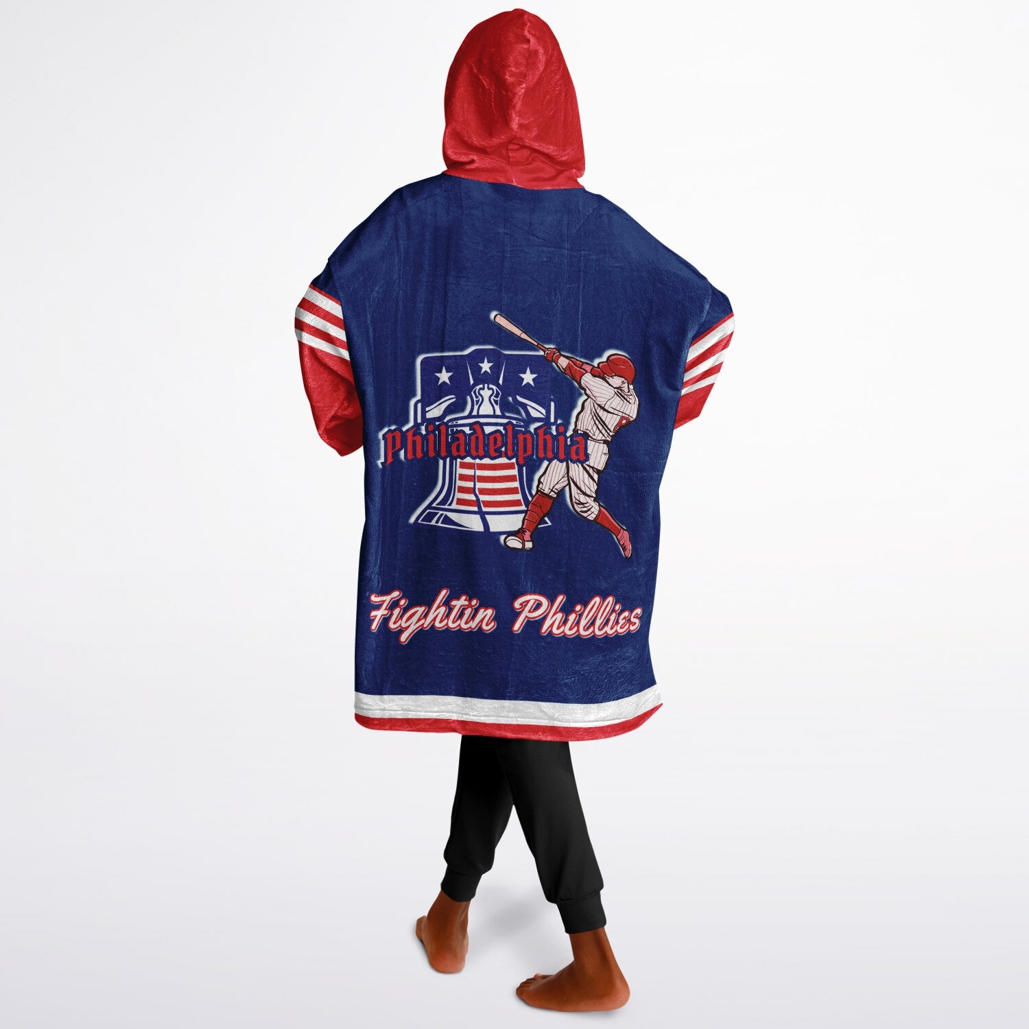Youth Phillies Blue & Red Cozy Game Day Lounge Hoodie