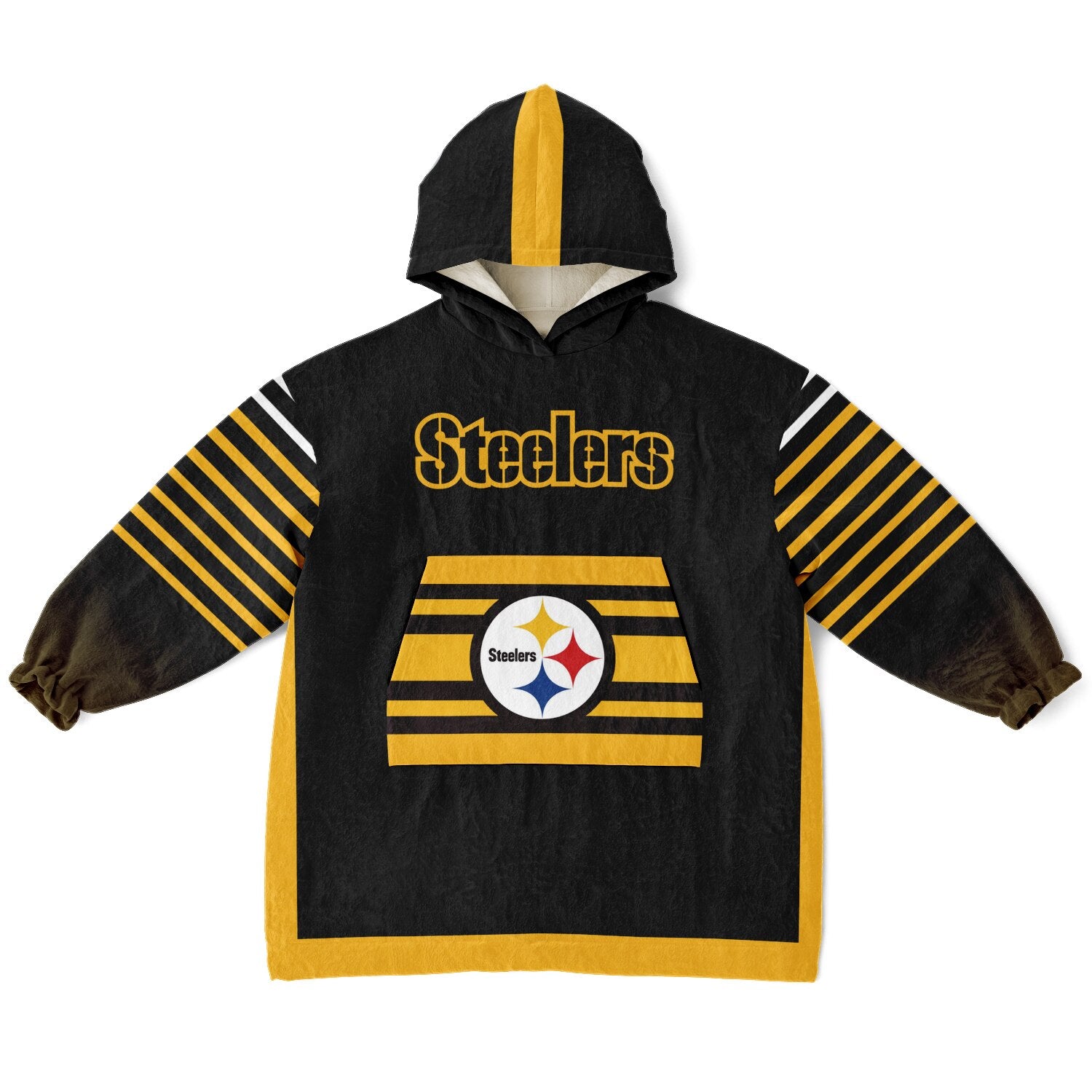 Youth Pittsburgh Steelers  Black Oversize Game Day Lounge Hoodie