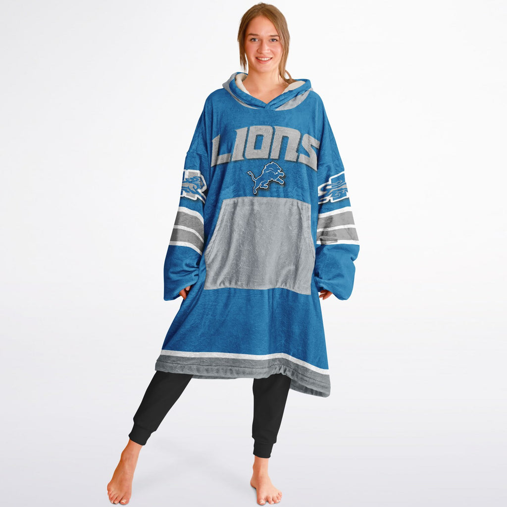 Detroit Lions Blue Adult Game Day Lounge Hoodie