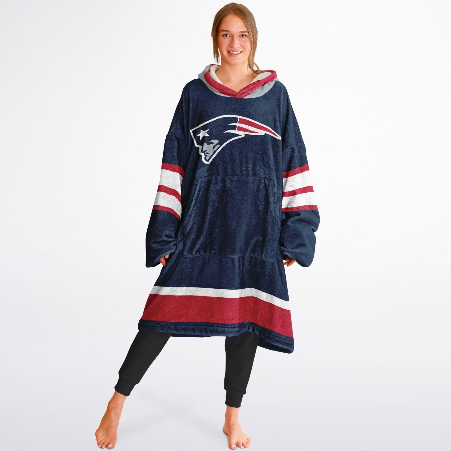 New England Patriots Blue Adult Game Day Lounge Hoodie