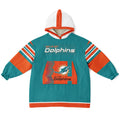 Youth Miami Dolphins Aqua Oversize Game Day Lounge Hoodie
