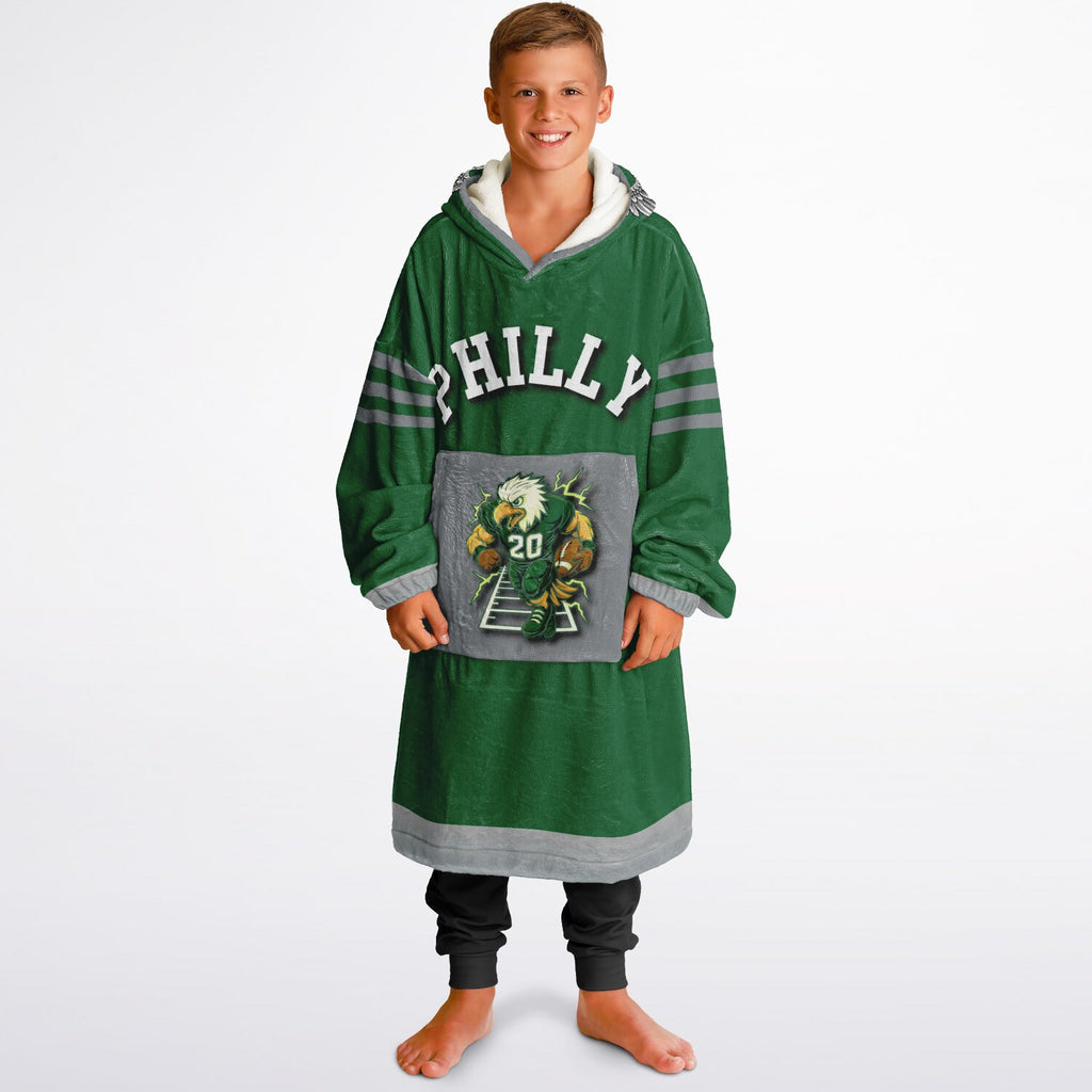 Youth Philly Player Retro Green Game Day Lounge Hoodie