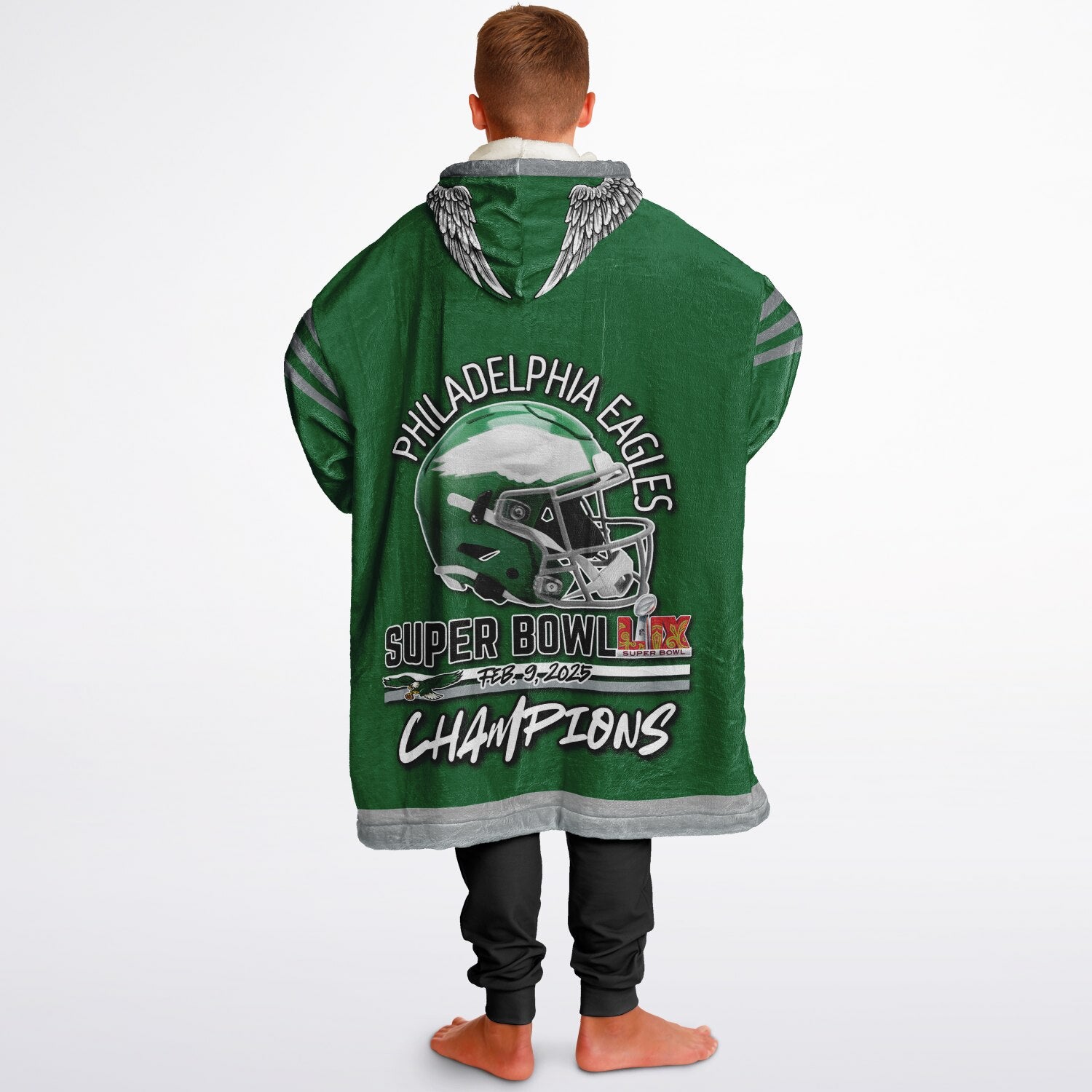 Youth Philly Player Retro Green Game Day Lounge Hoodie