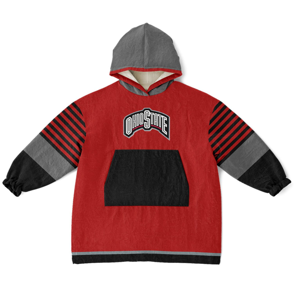 Youth Ohio St. Scarlett Oversize Game Day Lounge Hoodie Great Gift for Young Fans & Future Buckeyes