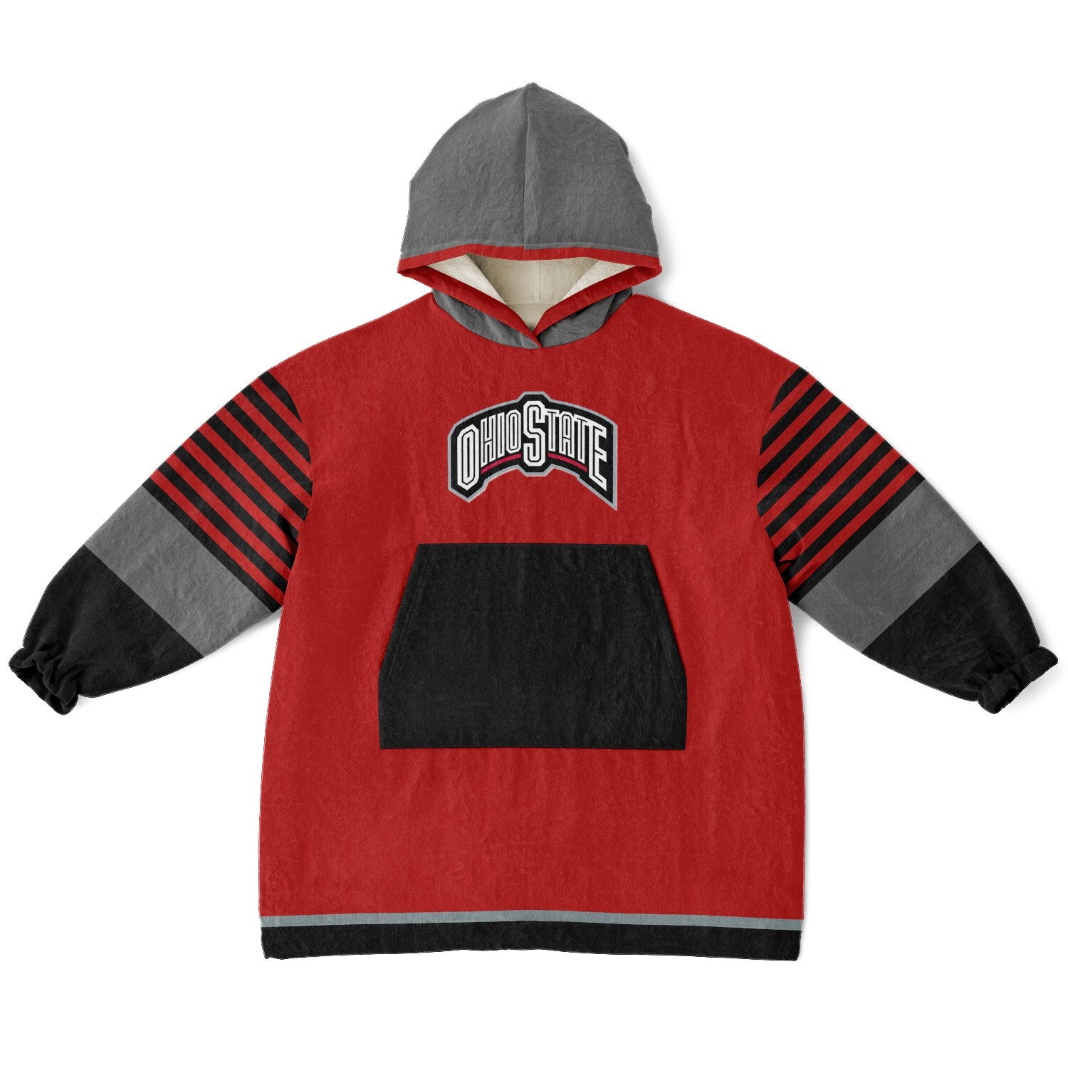 Youth Ohio St. Scarlett Oversize Game Day Lounge Hoodie Great Gift for Young Fans & Future Buckeyes