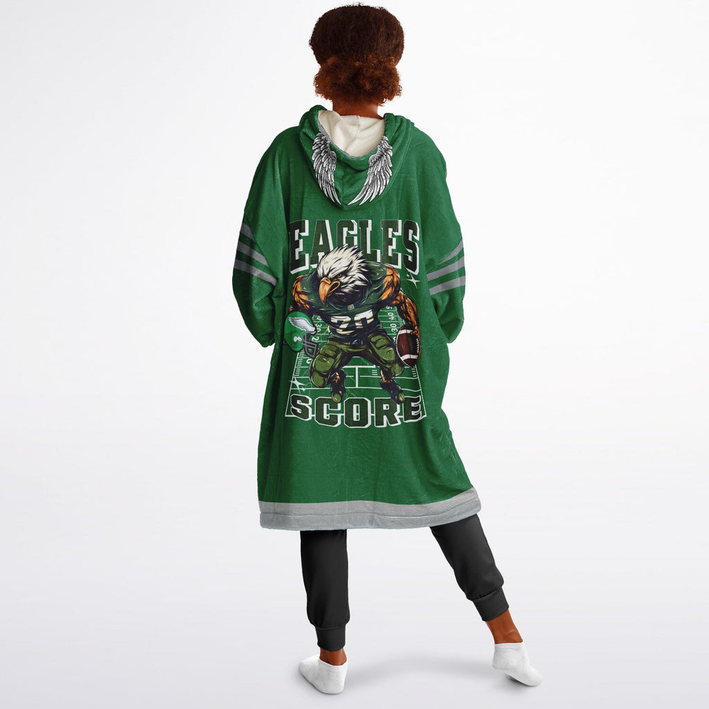 Youth Eagles Retro Kelly Green Game Day Lounge Hoodie