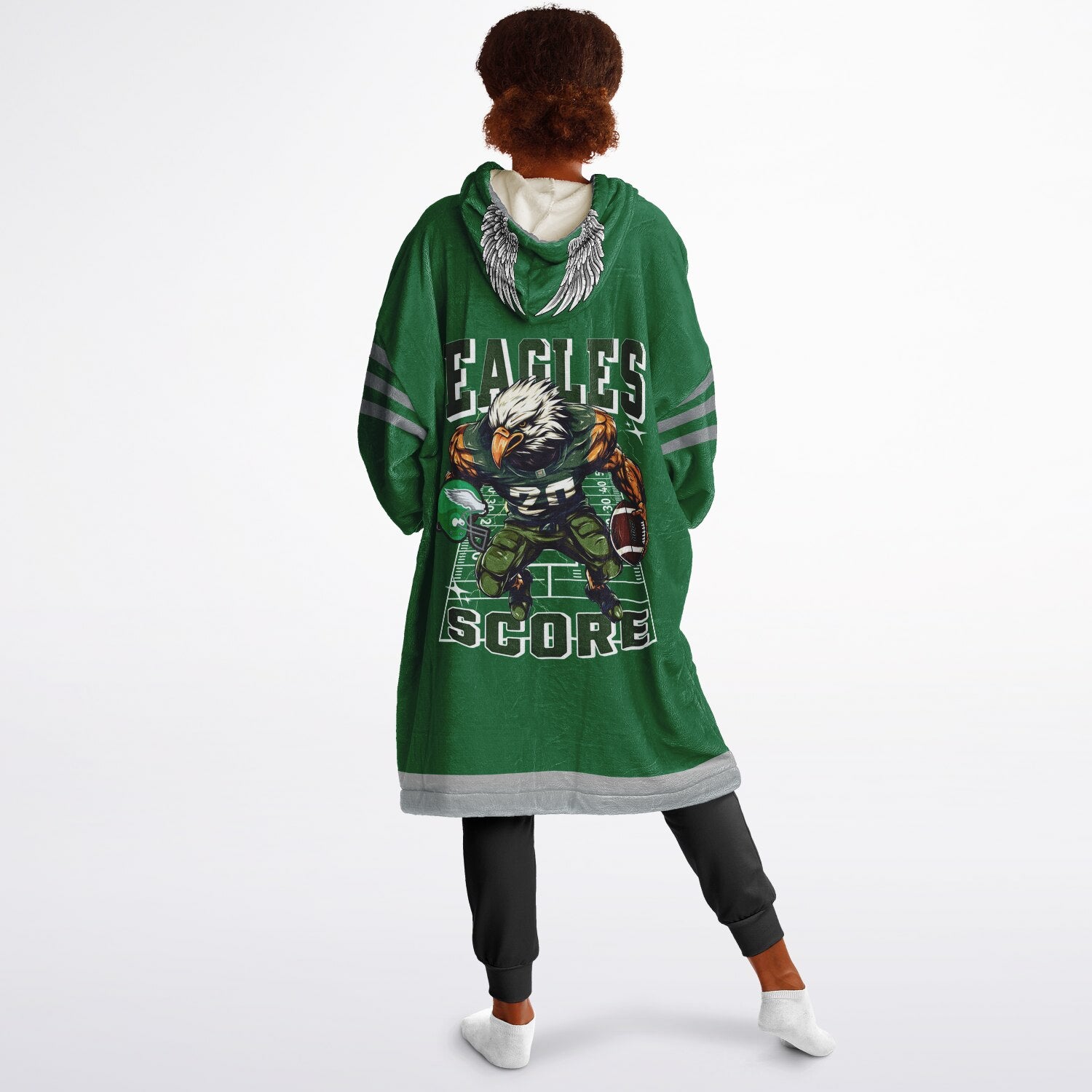 Youth Eagles Retro Kelly Green Game Day Lounge Hoodie