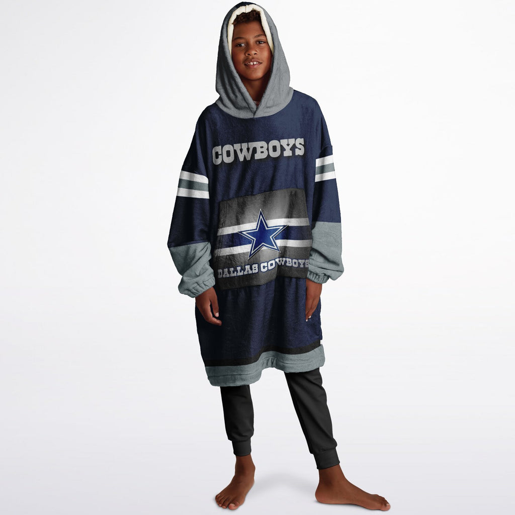 Youth Dallas Cowboys Blue Star Oversize Game Day Lounge Hoodie