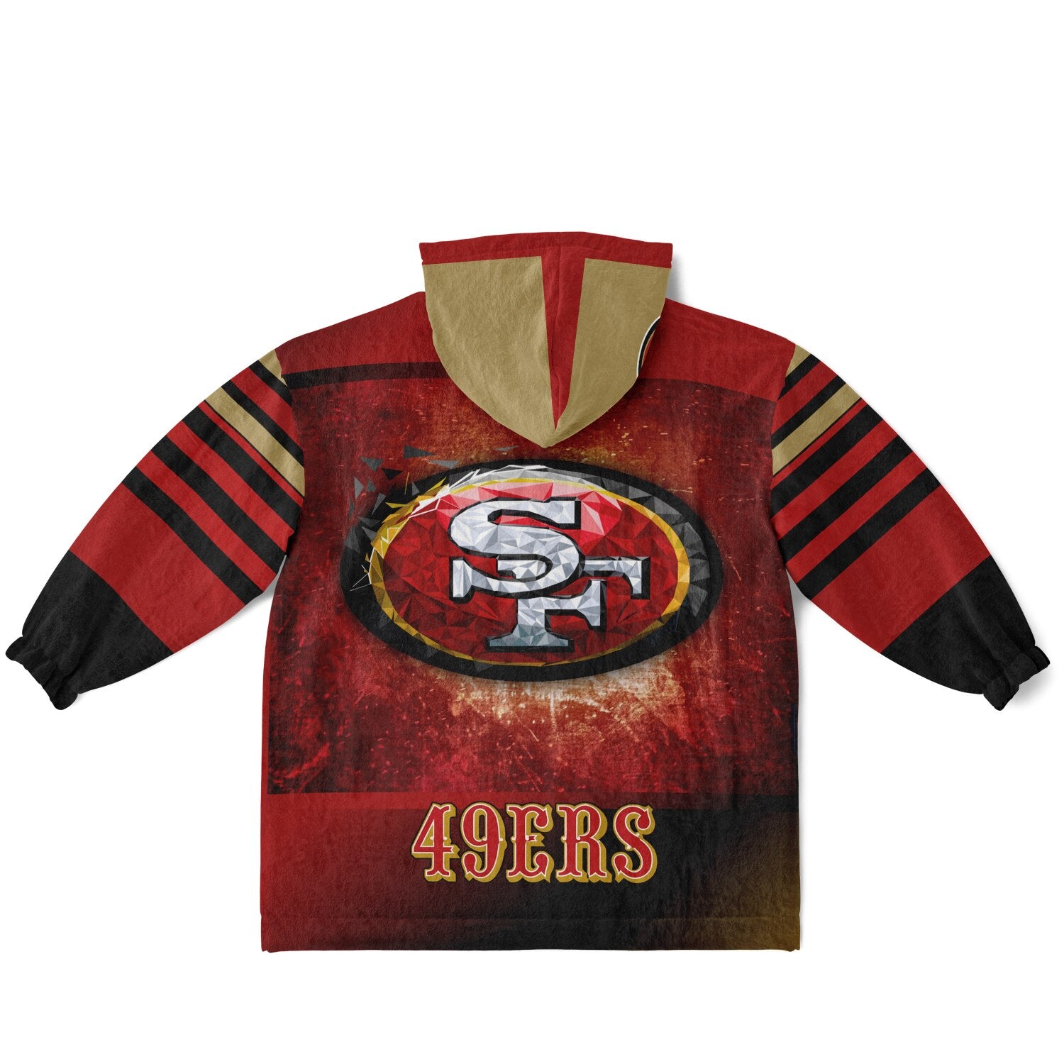 Youth 49ers Red & Black Oversize Game Day Lounge Hoodie