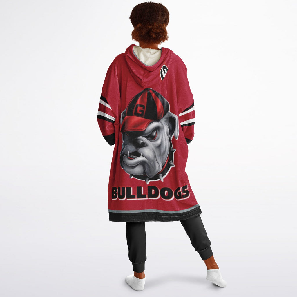 Youth Georgia Bulldogs Red Oversize Game Day Lounge Hoodie