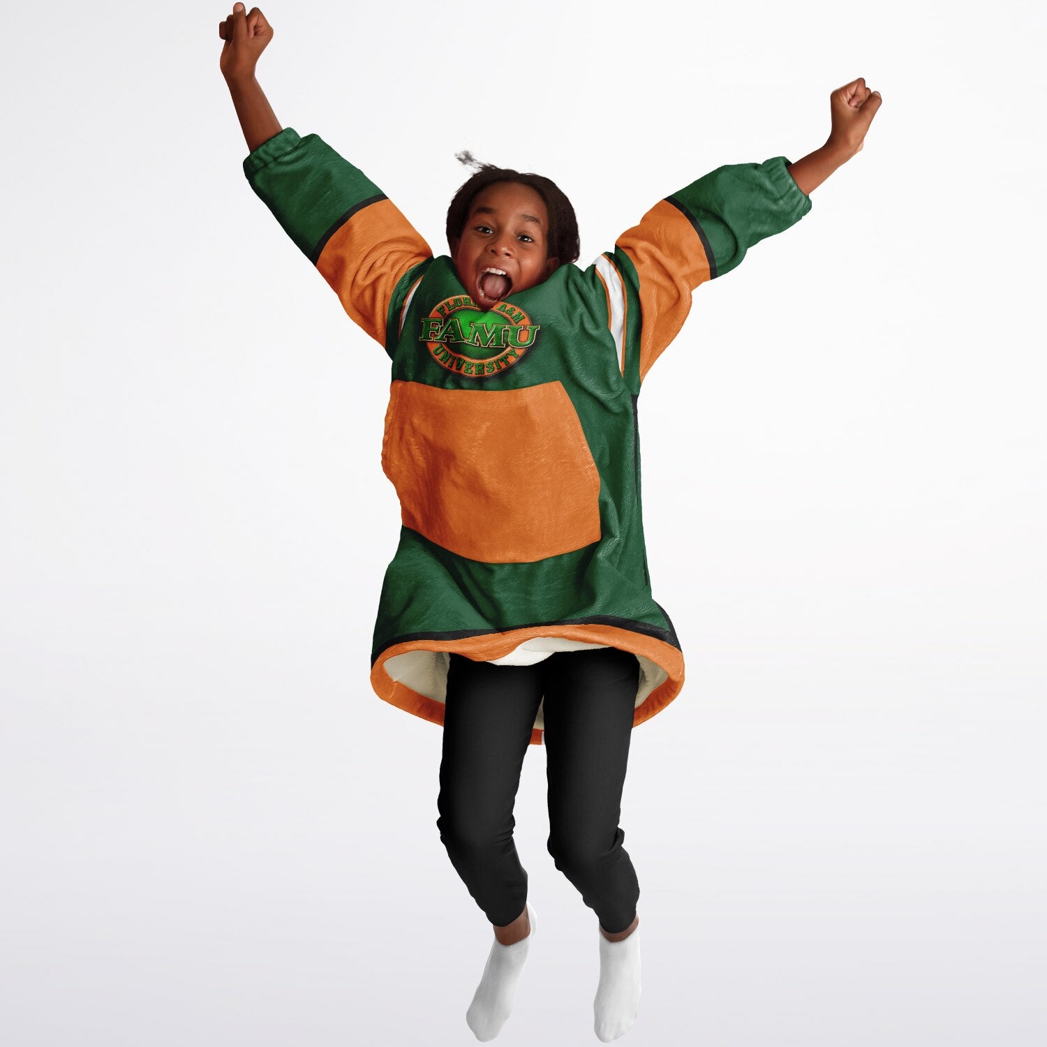 Youth FAMU Rattlers Green Oversize Game Day Lounge Hoodie