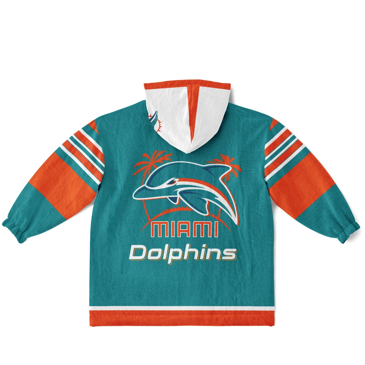 Youth Miami Dolphins Aqua Oversize Game Day Lounge Hoodie
