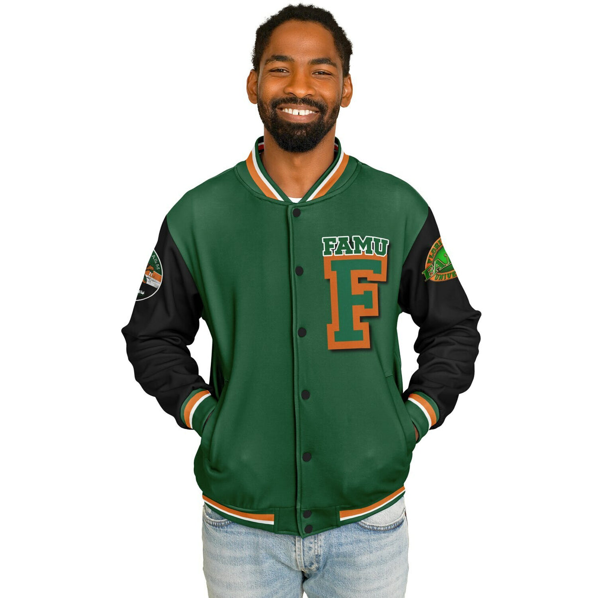 FAMU Black Venom Green Varsity Jacket
