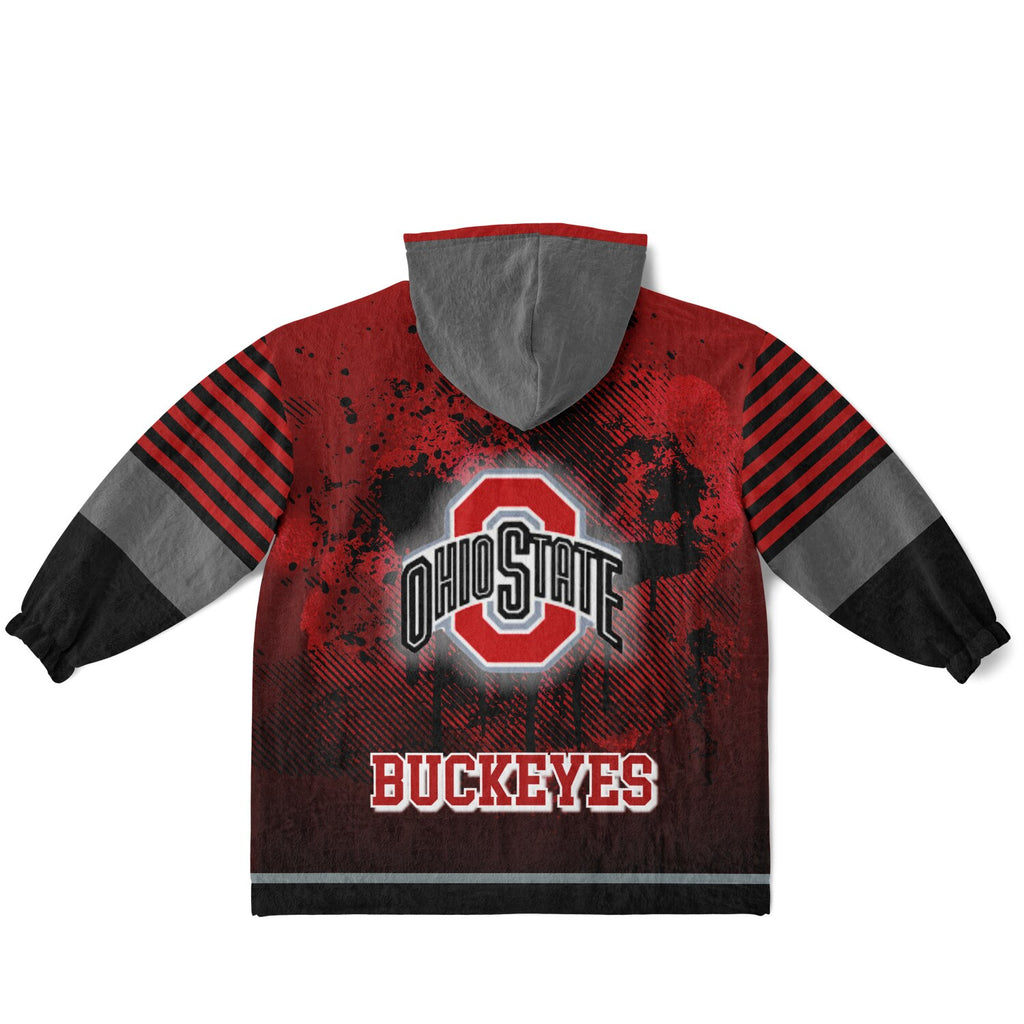 Youth Ohio St. Scarlett Oversize Game Day Lounge Hoodie Great Gift for Young Fans & Future Buckeyes