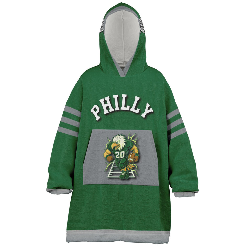 Youth Philly Player Retro Green Game Day Lounge Hoodie
