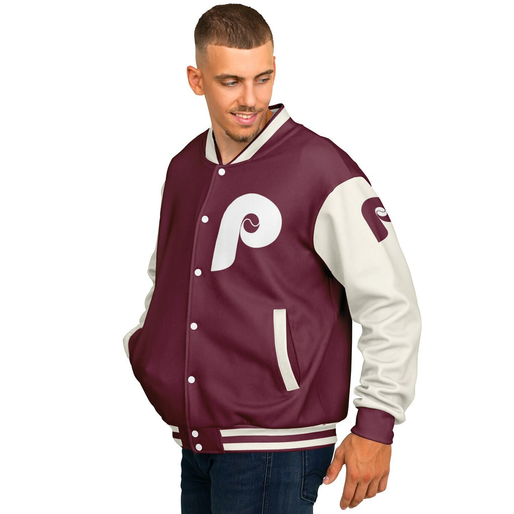 Philadelphia Phillies Maroon Baseball Jacket