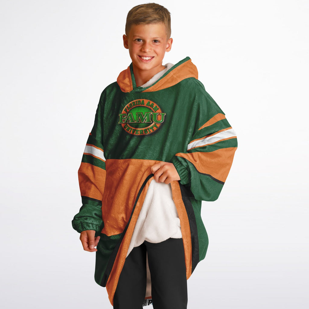 Youth FAMU Rattlers Green Oversize Game Day Lounge Hoodie