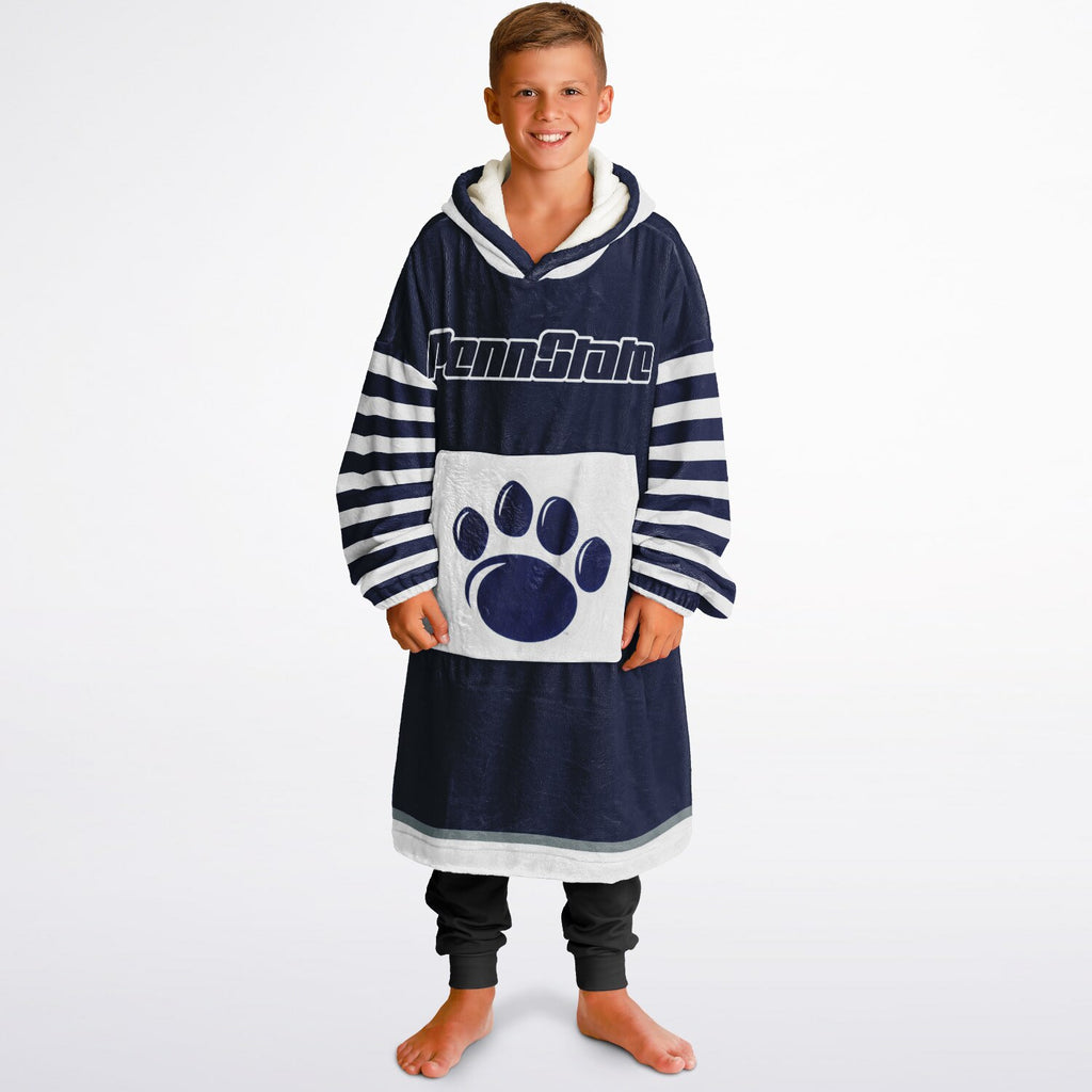 Youth Penn St. Blue & White Oversize Game Day Lounge Hoodie