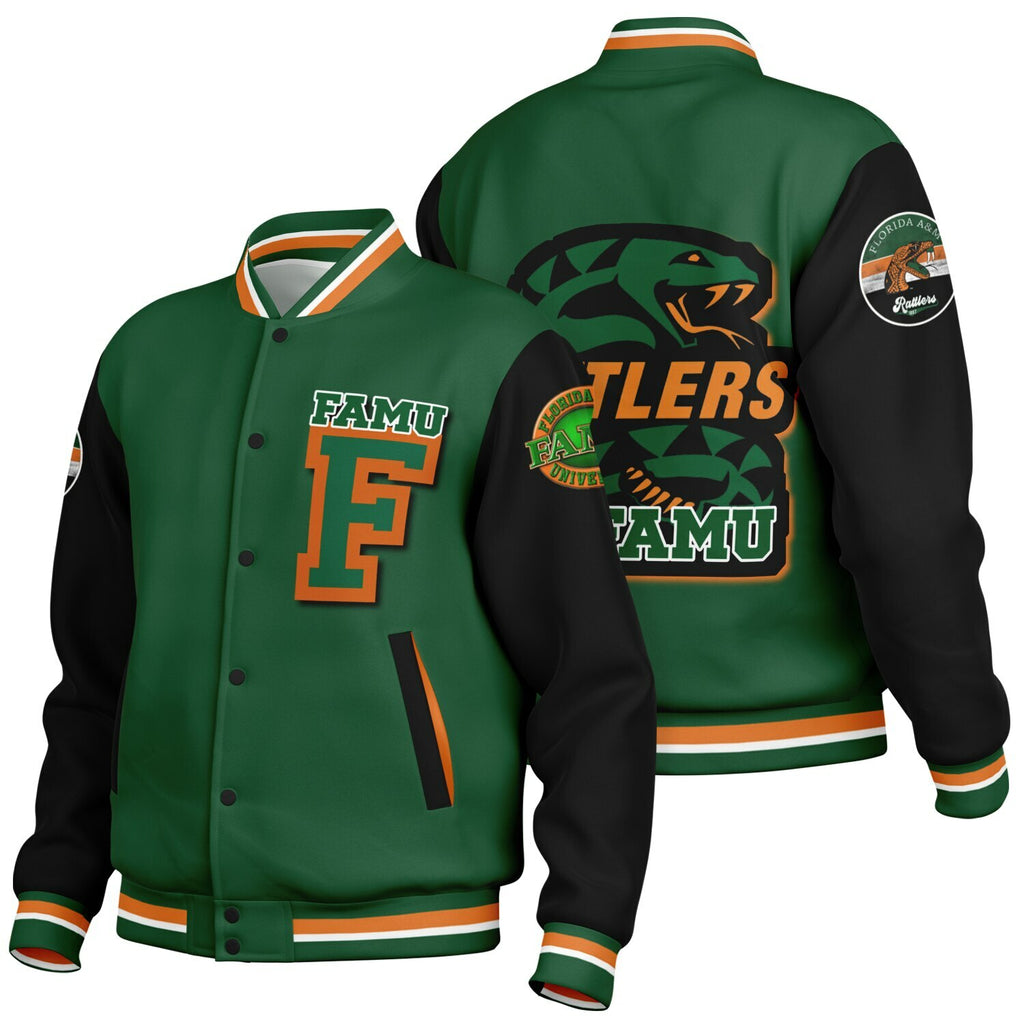 FAMU Black Venom Green Varsity Jacket