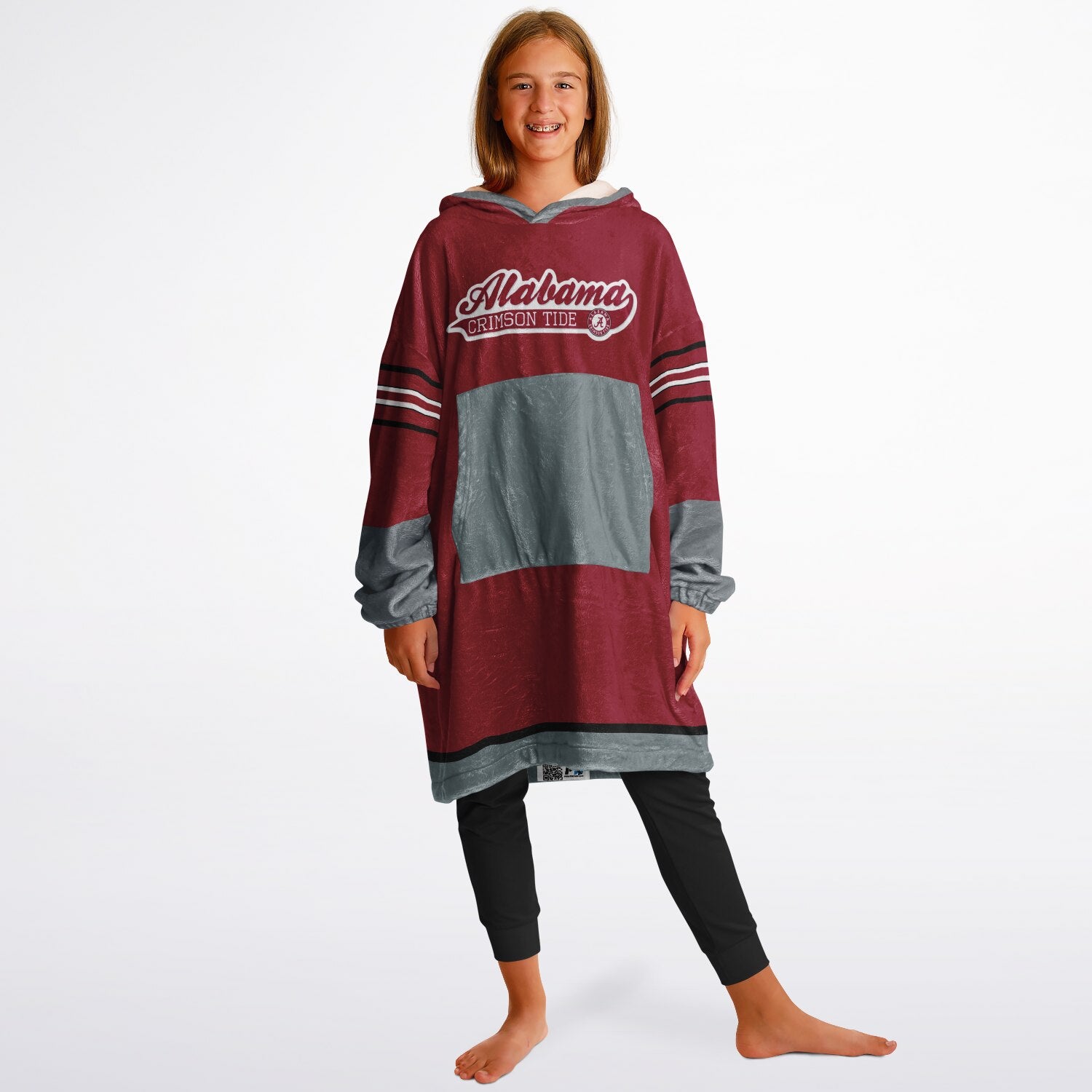 Youth Alabama Crimson Tide Red Oversize Game Day Lounge Hoodie