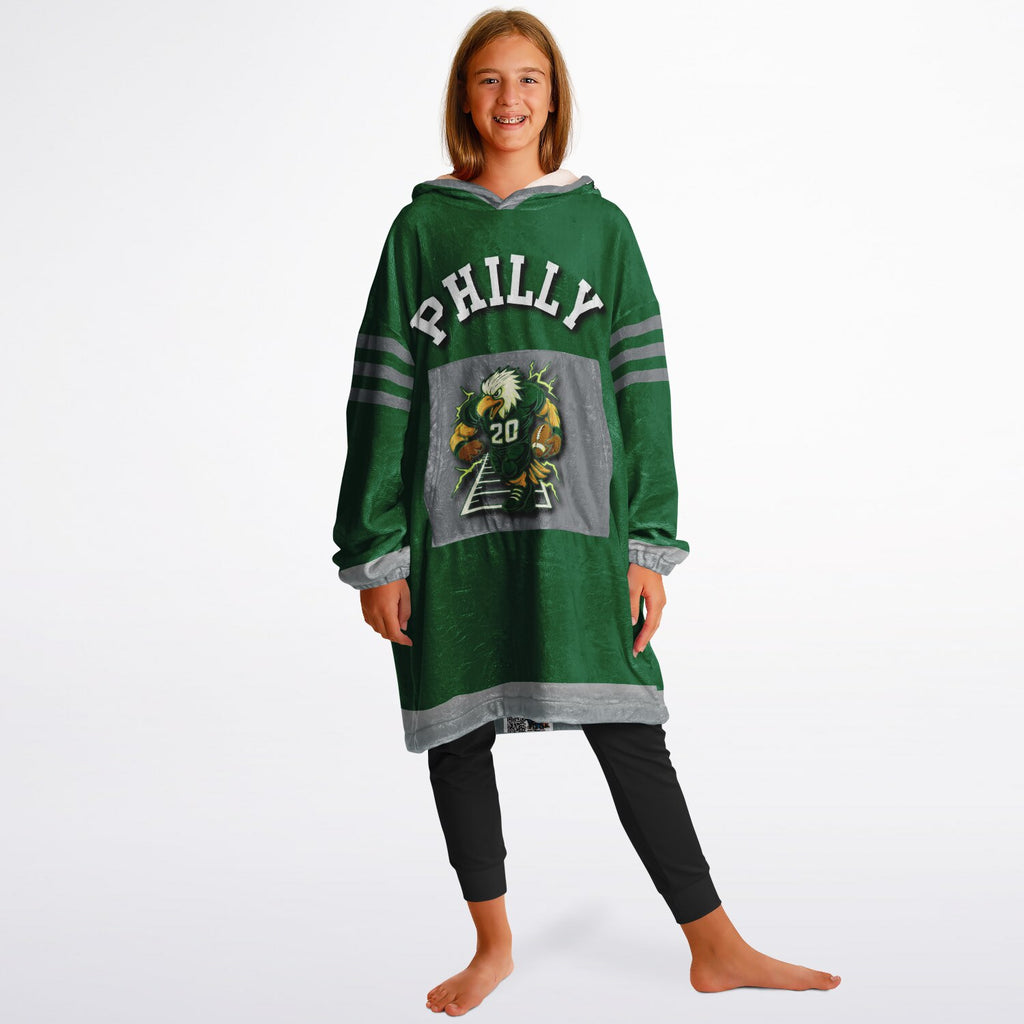 Youth Philly Player Retro Green Game Day Lounge Hoodie