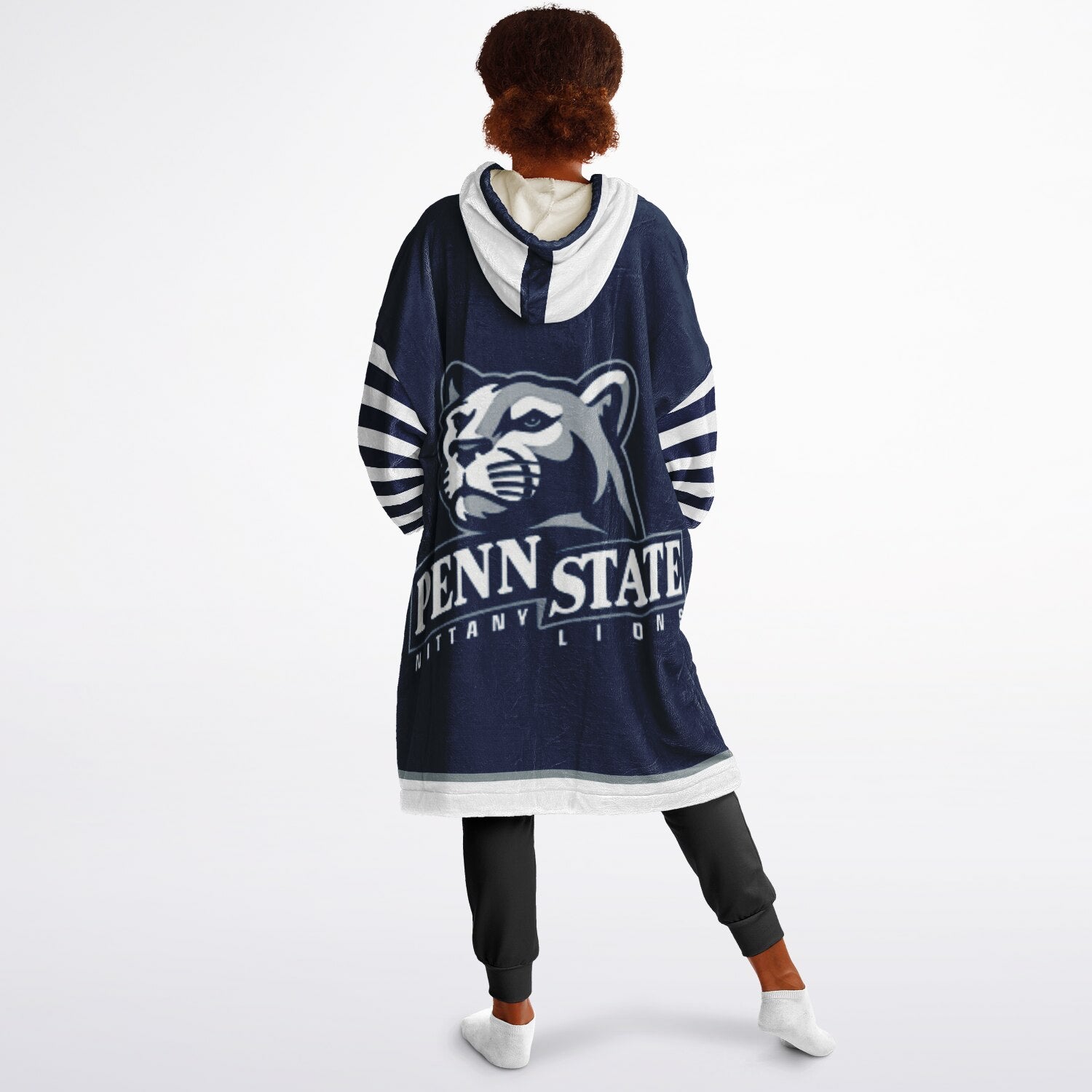 Youth Penn St. Blue & White Oversize Game Day Lounge Hoodie
