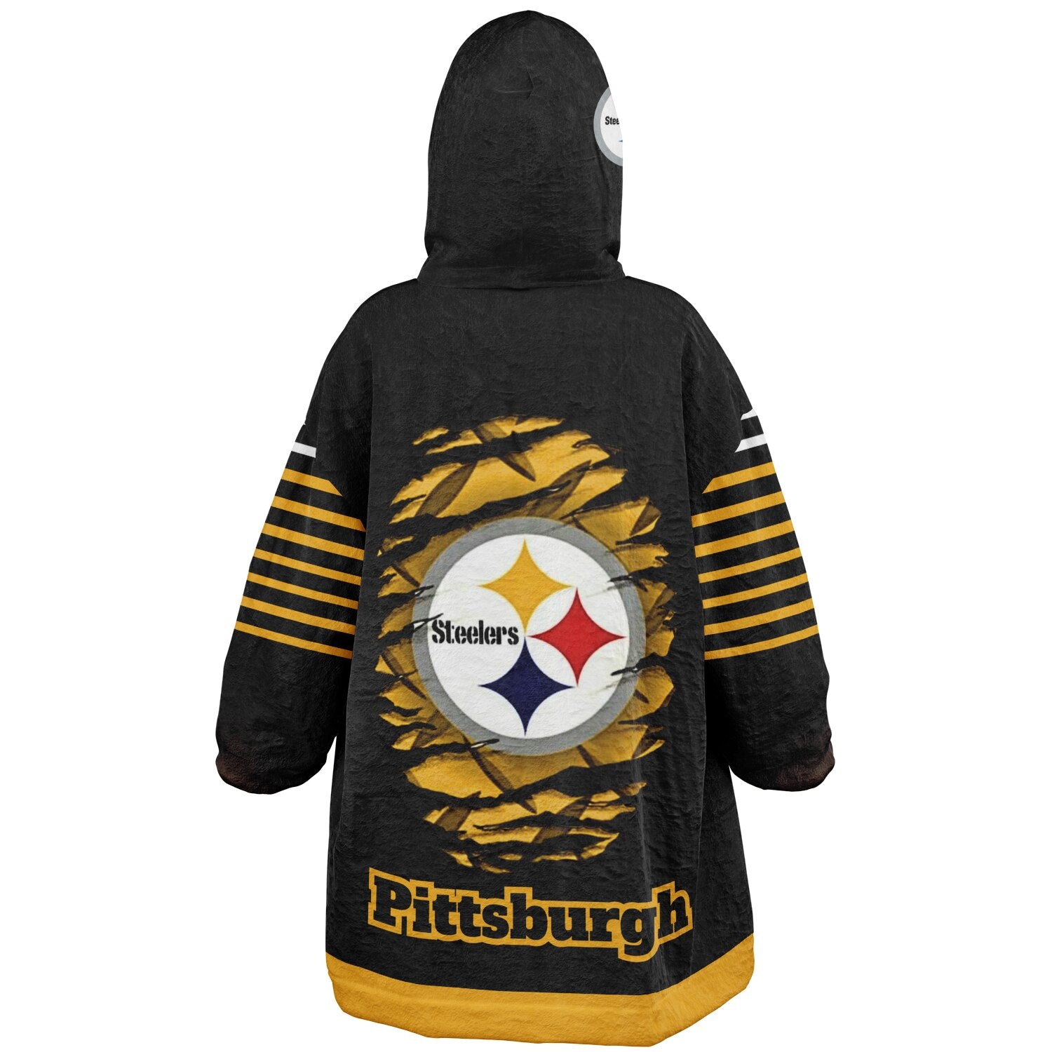 Youth Pittsburgh Steelers  Black Oversize Game Day Lounge Hoodie