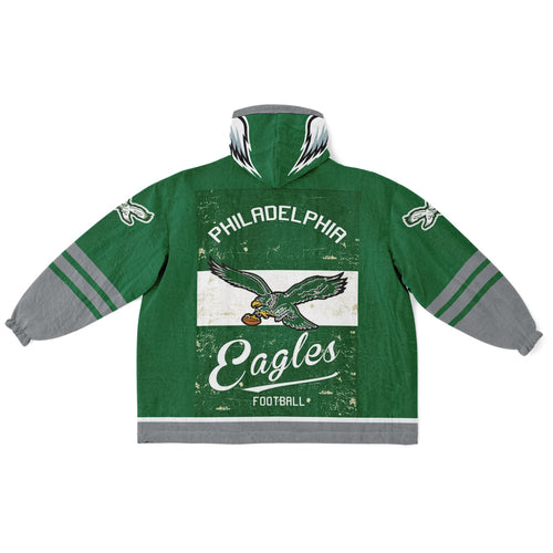 Eagles Retro Green Adult Game Day Lounge Hoodie Old School Look
