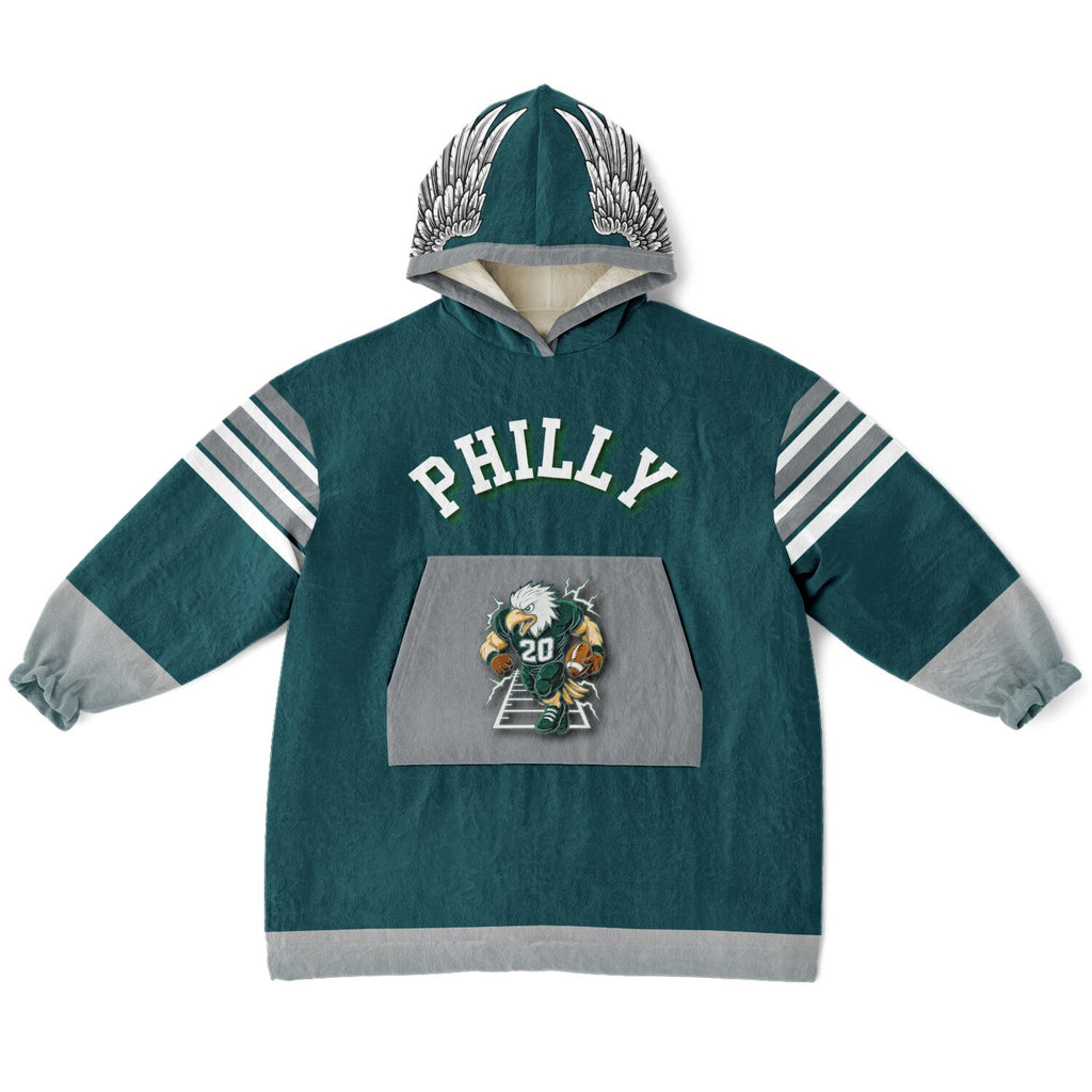 Youth Oversize Hooded Blanket Philly Player Green S.B. Champion 2024