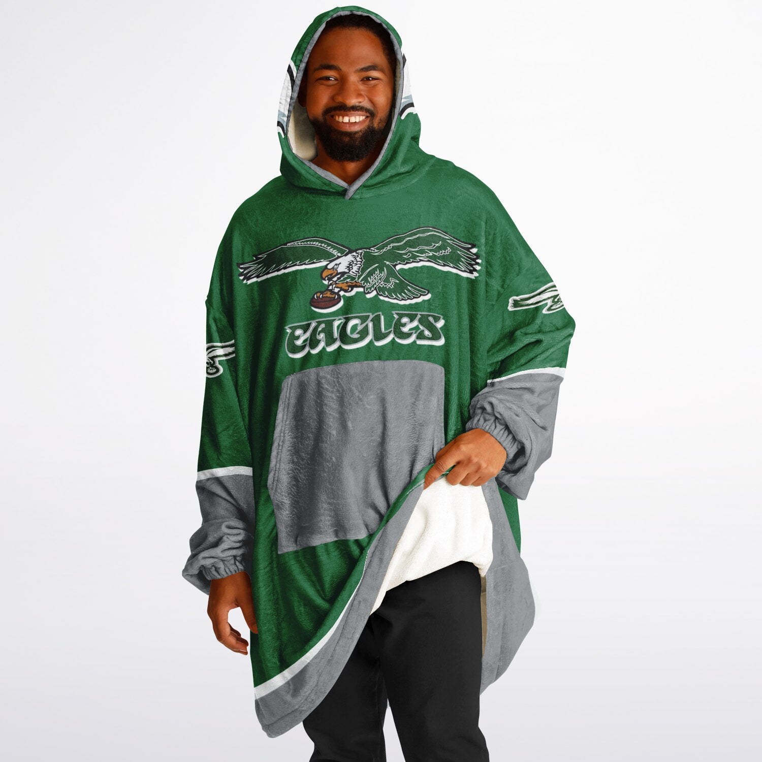 Eagles Retro Green Adult Game Day Lounge Hoodie Super Bowl Edition