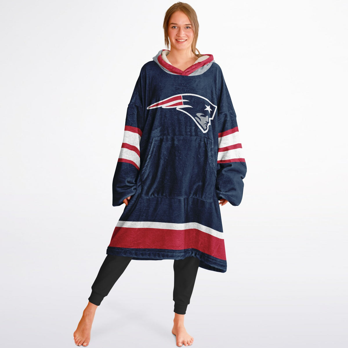 New England Patriots Blue Adult Game Day Lounge Hoodie