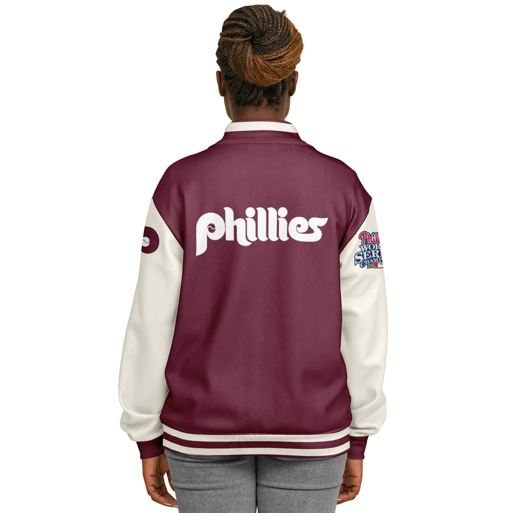 Philadelphia Phillies Maroon Baseball Jacket