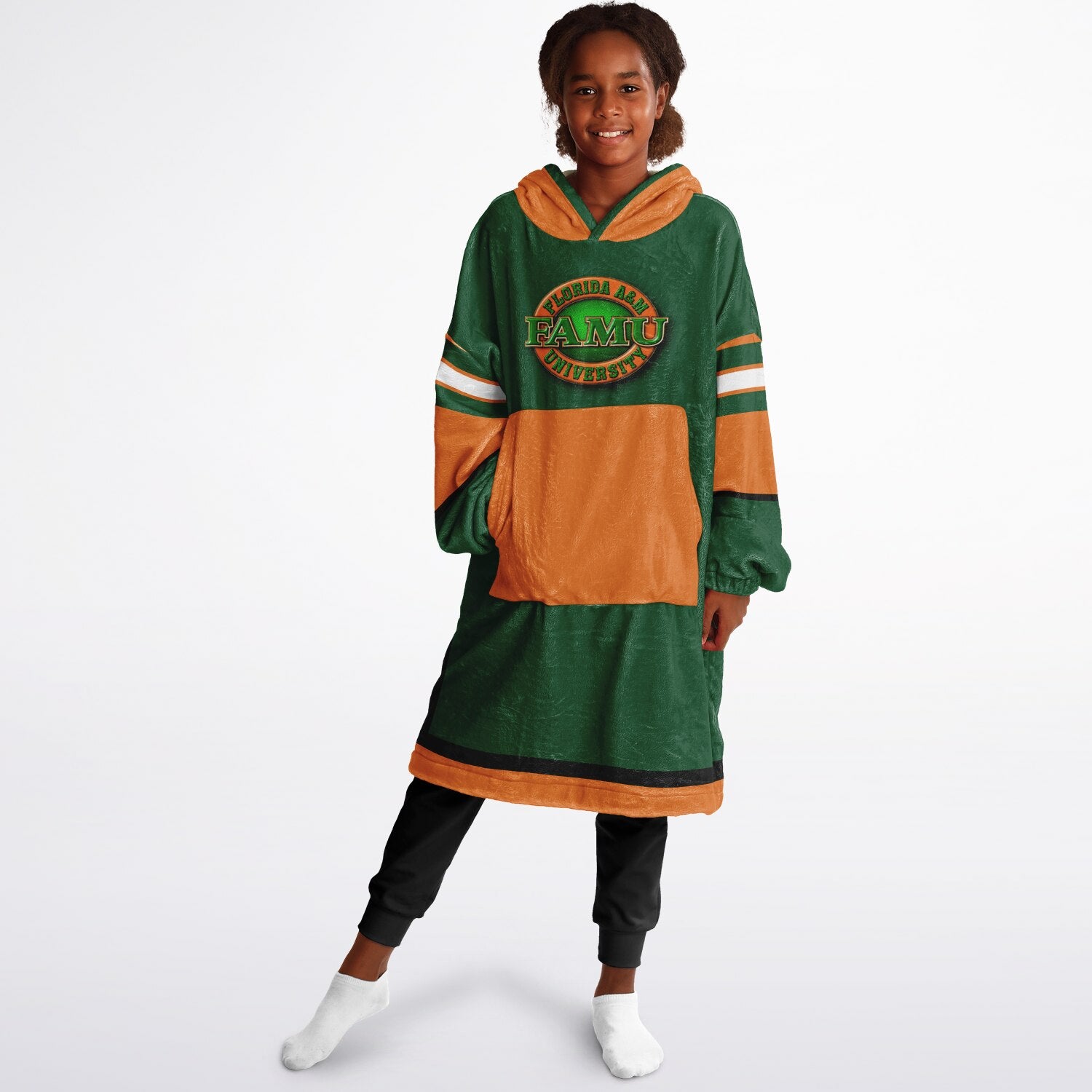 Youth FAMU Rattlers Green Oversize Game Day Lounge Hoodie