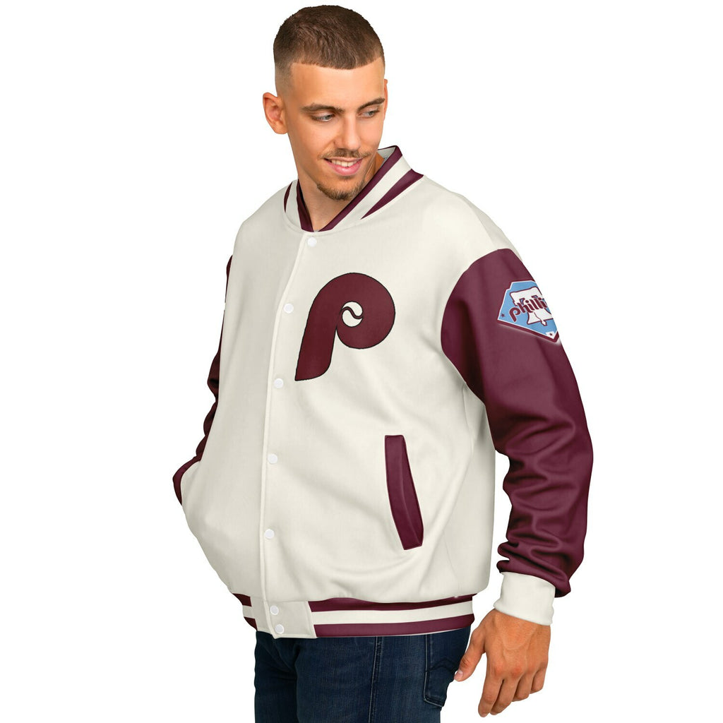 Phillies Cream Baseball Jacket