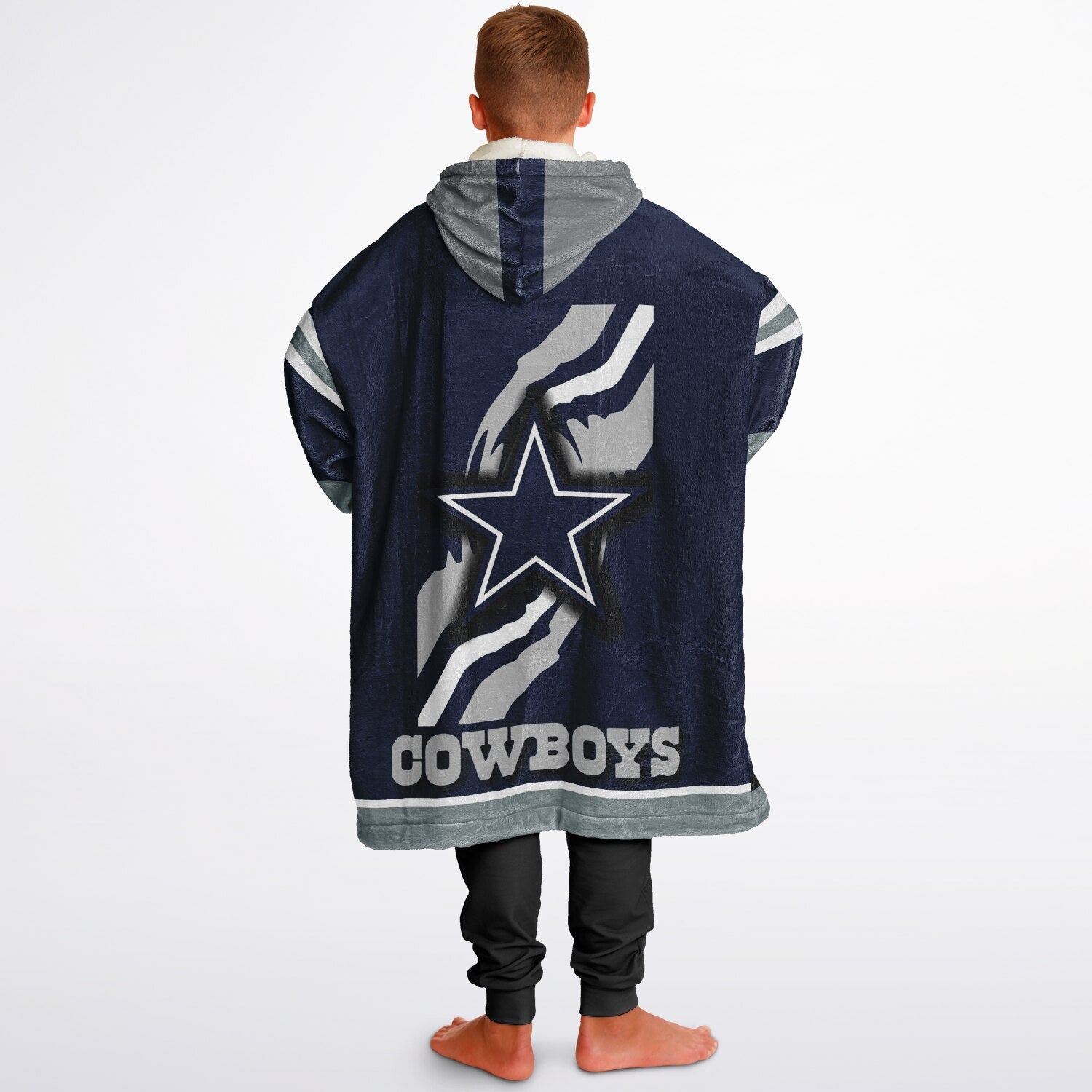 Youth Dallas Cowboys Blue Star Oversize Game Day Lounge Hoodie
