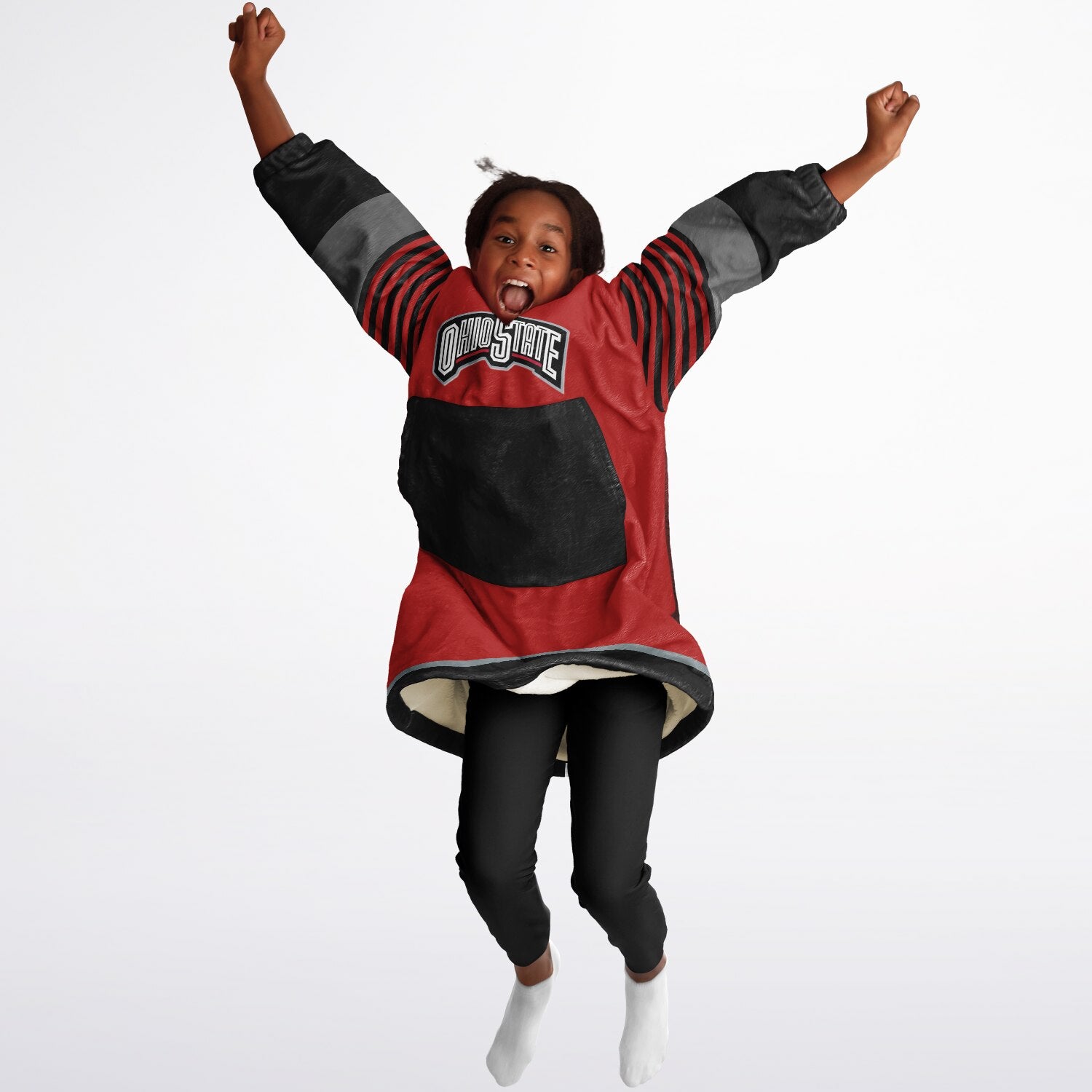 Youth Ohio St. Scarlett Oversize Game Day Lounge Hoodie Great Gift for Young Fans & Future Buckeyes