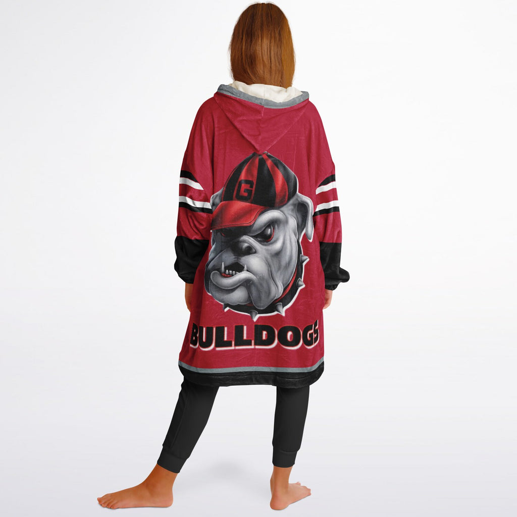 Youth Georgia Bulldogs Red Oversize Game Day Lounge Hoodie