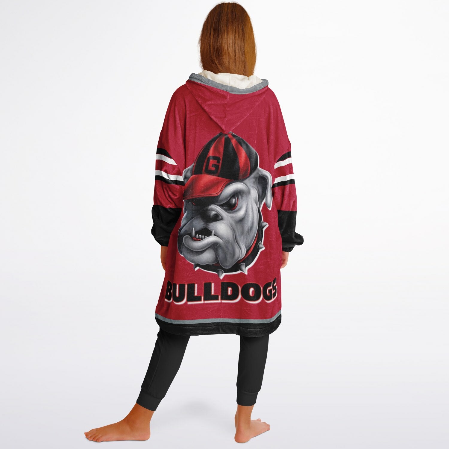 Youth Georgia Bulldogs Red Oversize Game Day Lounge Hoodie