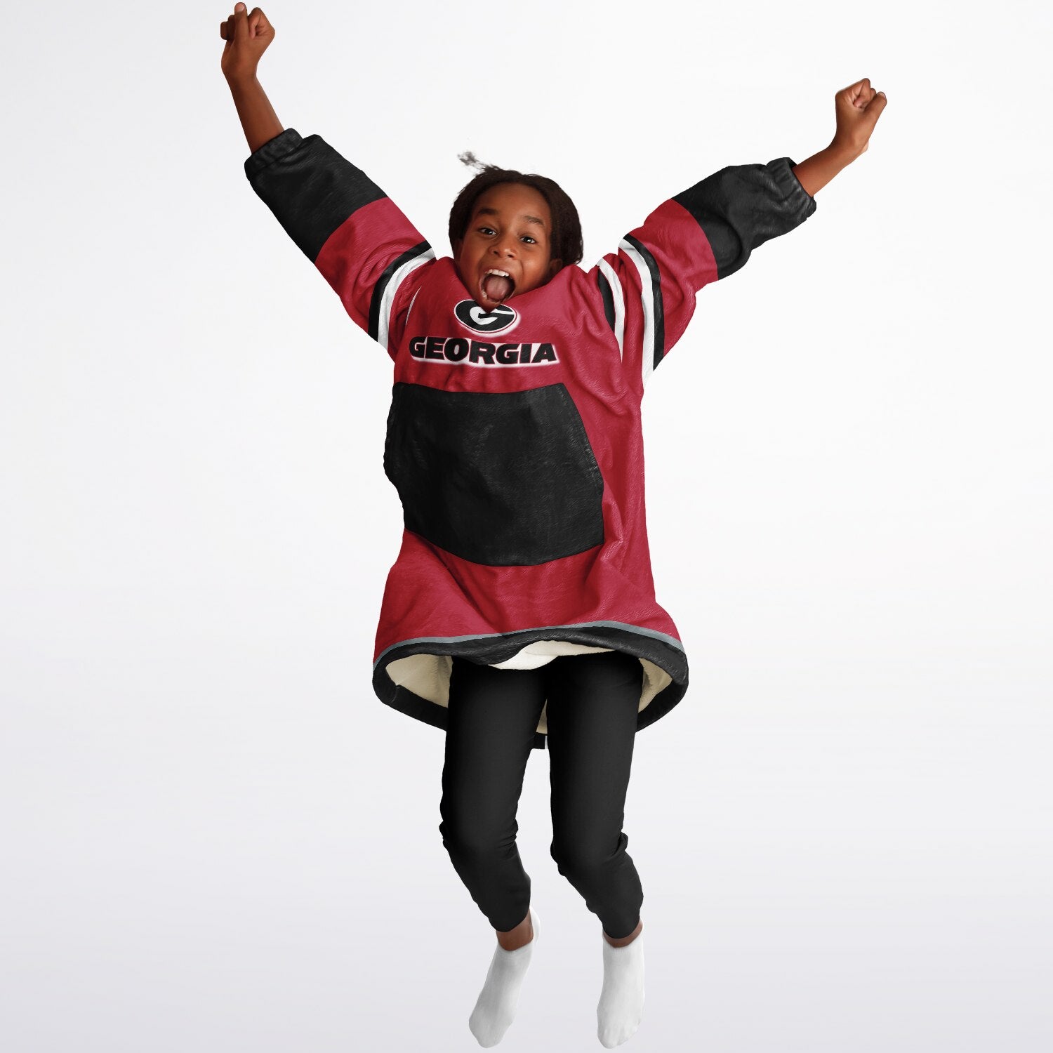 Youth Georgia Bulldogs Red Oversize Game Day Lounge Hoodie