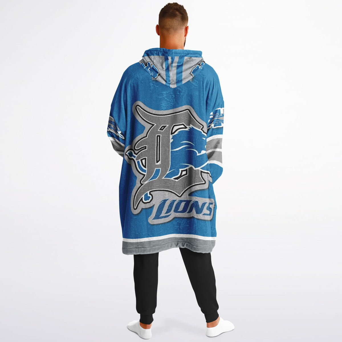 Detroit Lions Blue Adult Game Day Lounge Hoodie