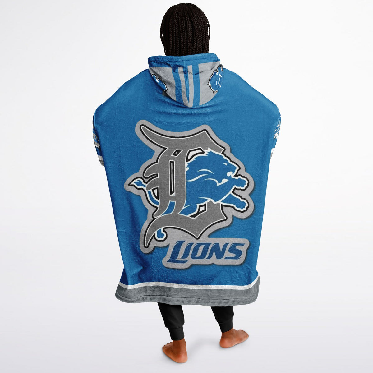 Detroit Lions Blue Adult Game Day Lounge Hoodie