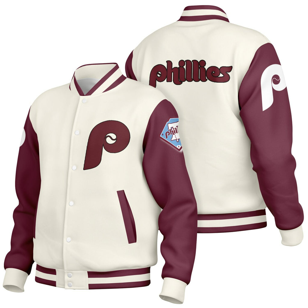 Phillies Cream Baseball Jacket