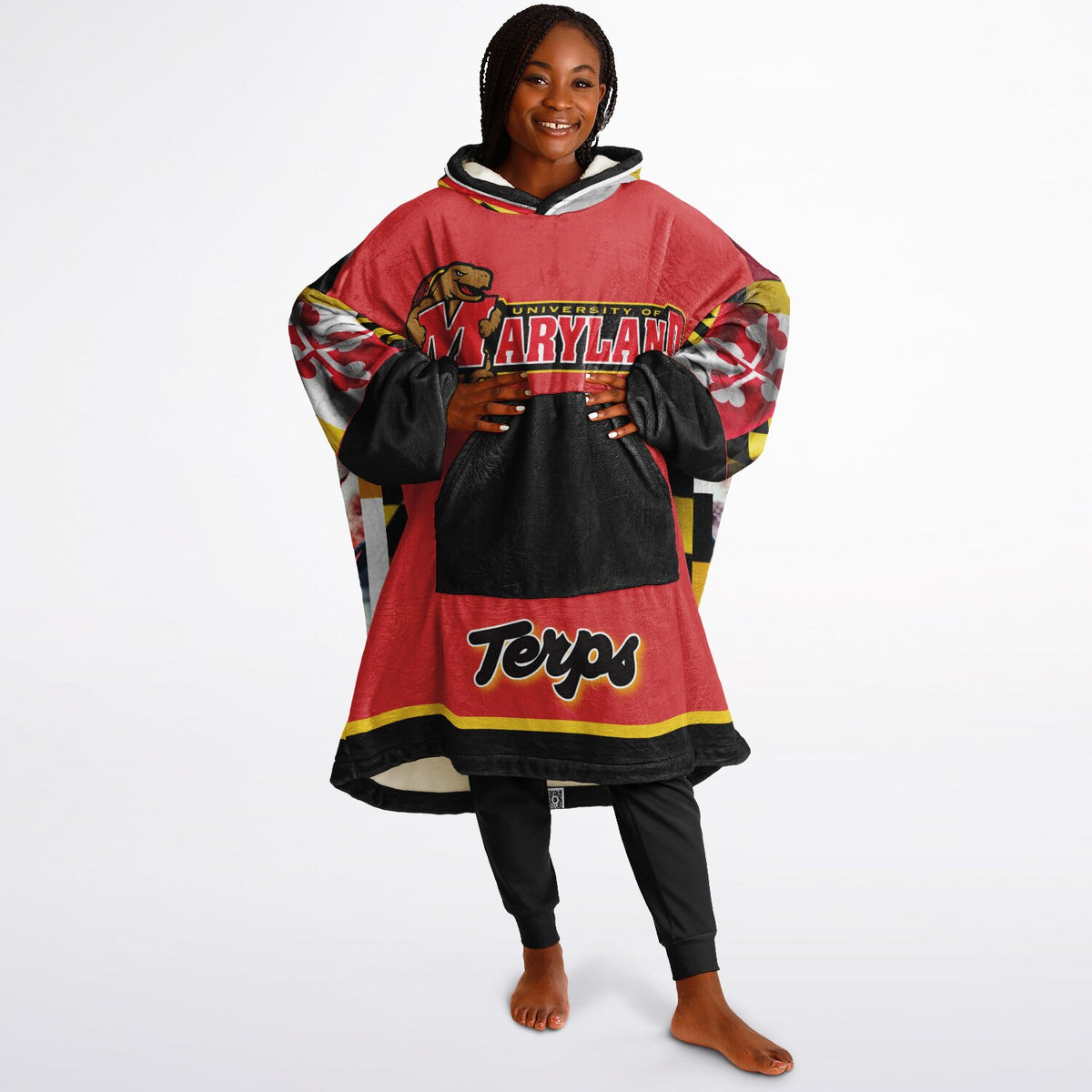 Maryland Flag Adult Game Day Lounge Hoodie