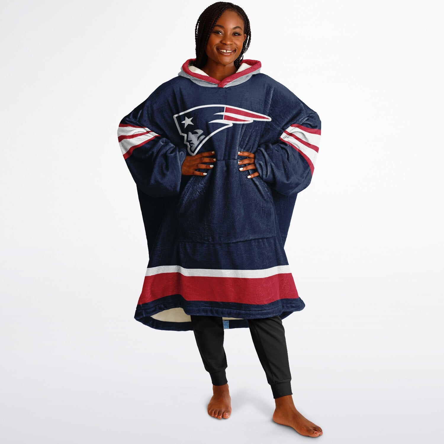 New England Patriots Blue Adult Game Day Lounge Hoodie