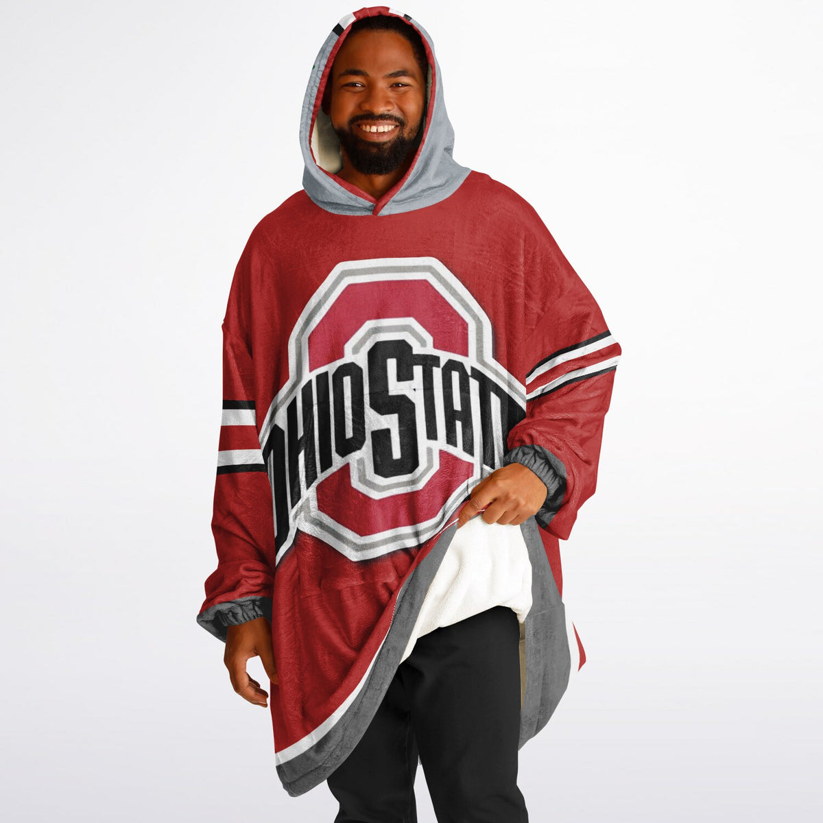 Ohio State Buckeyes Scarlet & Grey Adult Game Day Lounge Hoodie