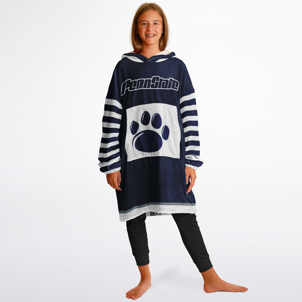 Youth Penn St. Blue & White Oversize Game Day Lounge Hoodie