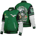 Eagles Super Bowl Edition Kelly Green White Eagle Helmet Varsity Jacket