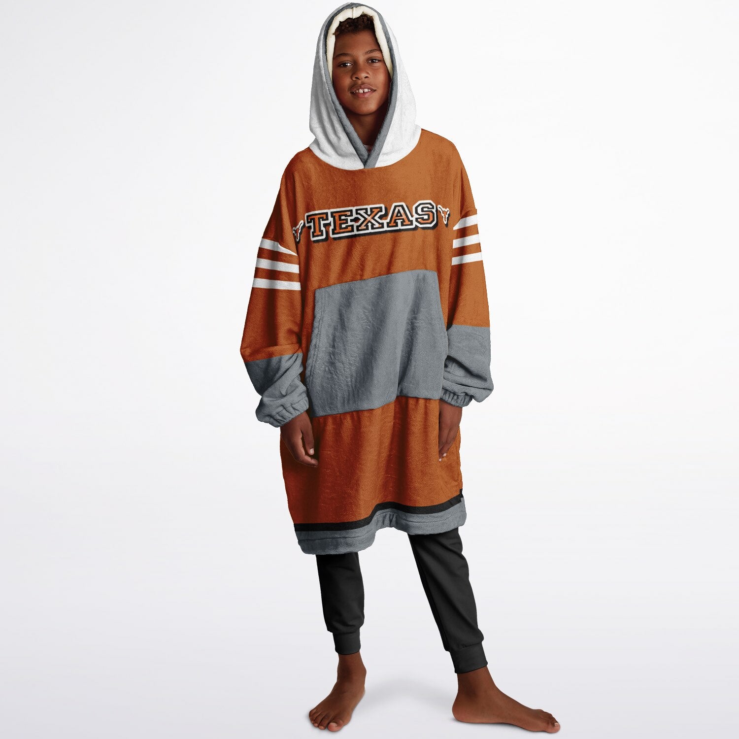 Youth Texas Longhorns Burnt Orange Oversize Game Day Lounge Hoodie